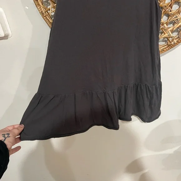 free people long tank size small dark gray 100% cotton - Picture 11 of 11